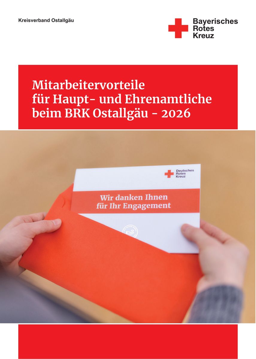 'Mitarbeitervorteile 2026'  des BRK Kreisverband Ostallgäu